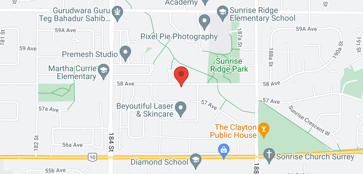 map of 18598 58 AVENUE